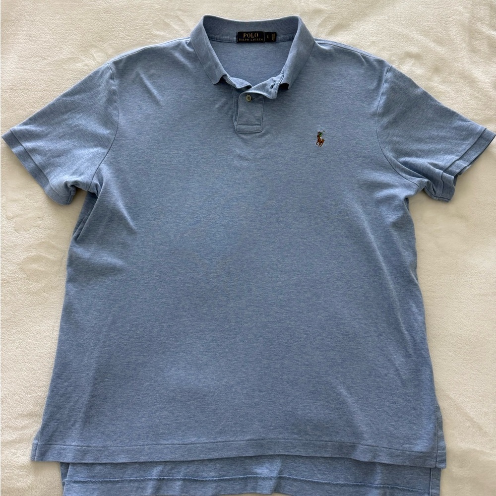 Polo by Ralph Lauren Men's Light Blue Polo Shirt